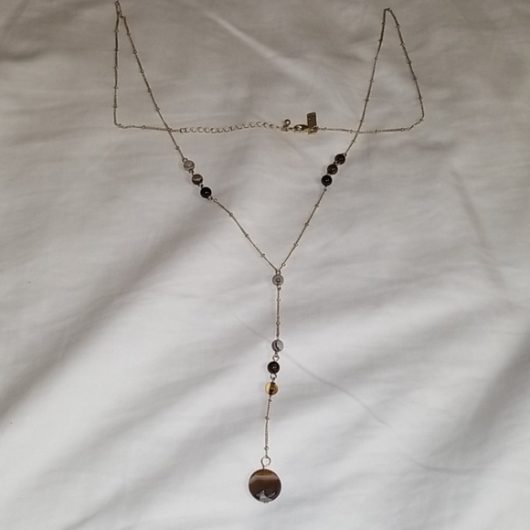 Simple drop stone necklace - Picture 2 of 3